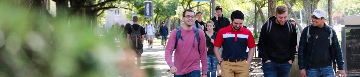 Students walking to class