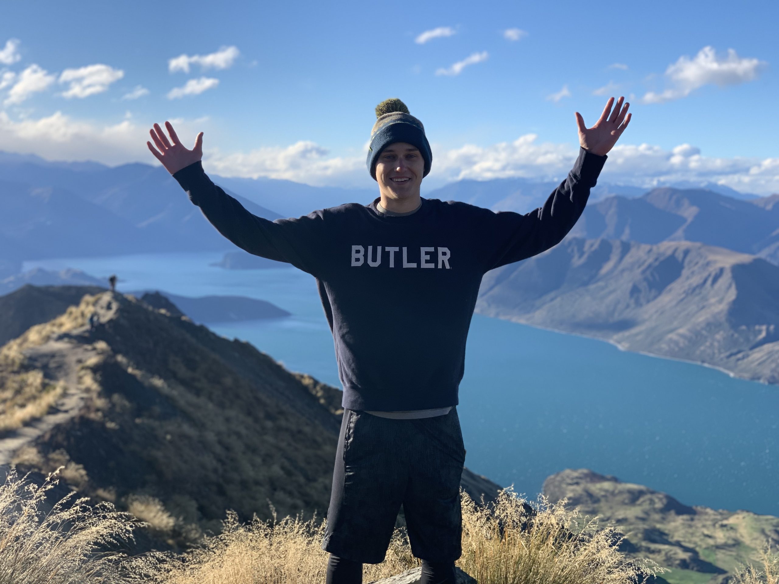 Roy Peak on top of a mountain in New Zealand