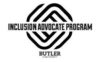 Inclusion Advocate Program Logo, Black/White Swirls with small Butler University logo
