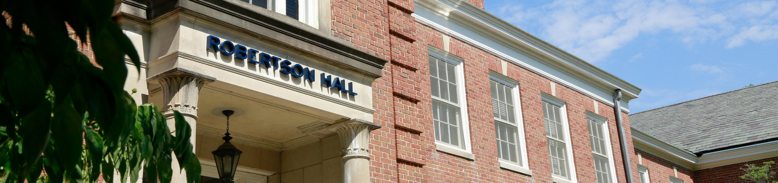 Robertson Hall front entrance close up