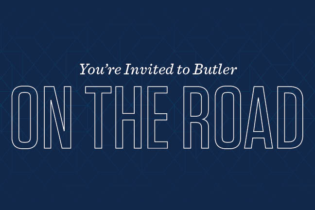 Butler on the road invite banner