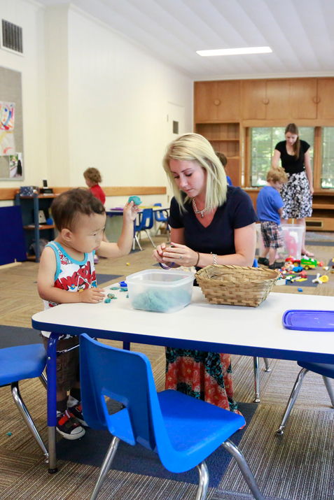 student with child