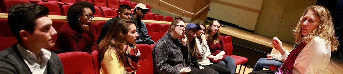 Students in a theatre