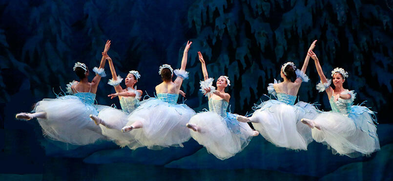 Ballerinas performing on stage