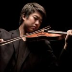 Kevin Lin, concertmaster for the Indianapolis Symphony Orchestra playing his violin