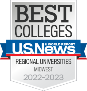 U.S. News and World Report Best Colleges Regional Universities Midwest 2023 badge for 2022-2023