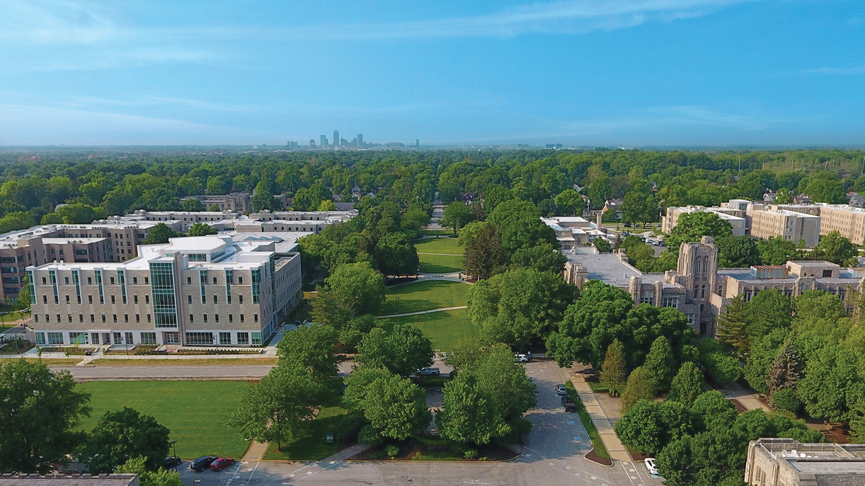 aerial view of Butler University